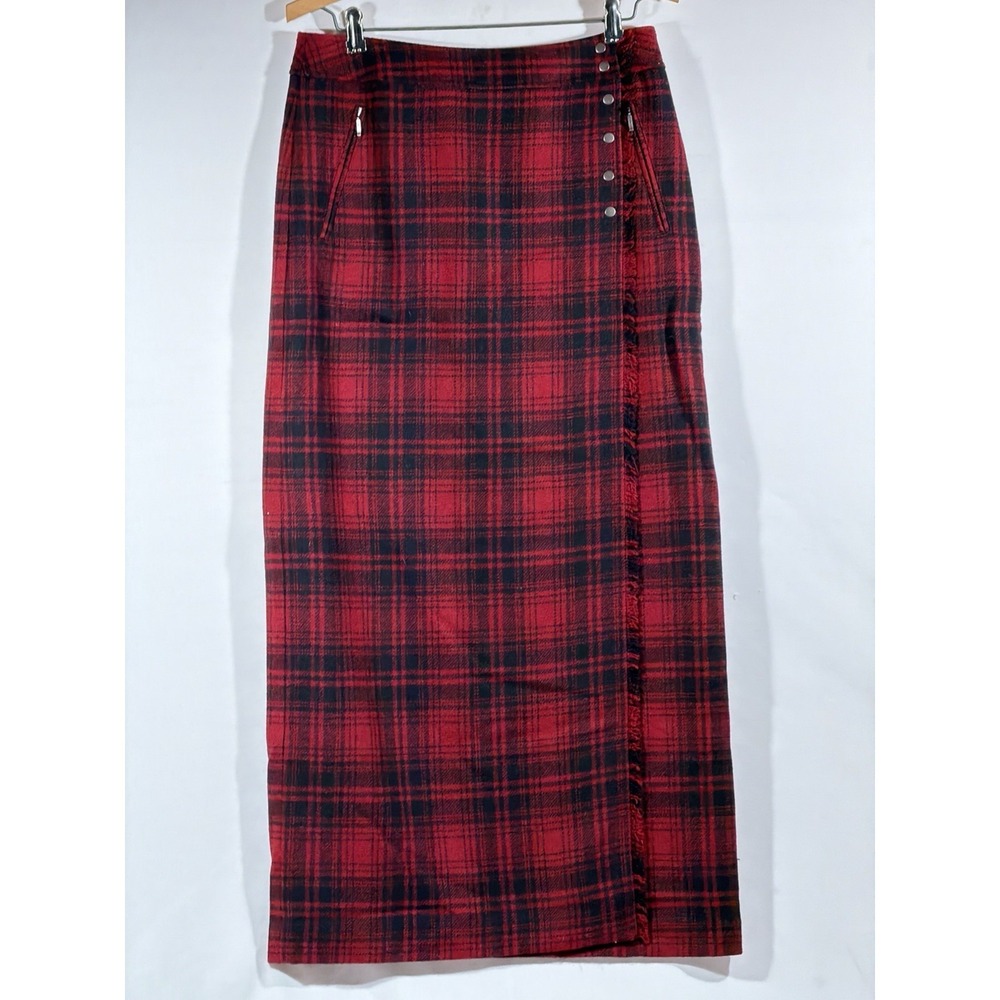 Eddie‎ Bauer Wool Skirt Womens 4 Plaid Maxi Cabin Core Lined Winter - Picture 11 of 16